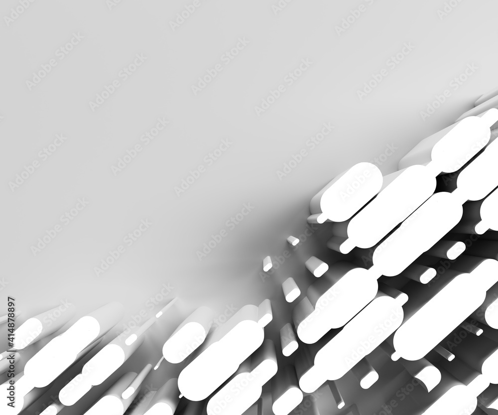 Poster 3d rendering abstract background. creative architectural concept.