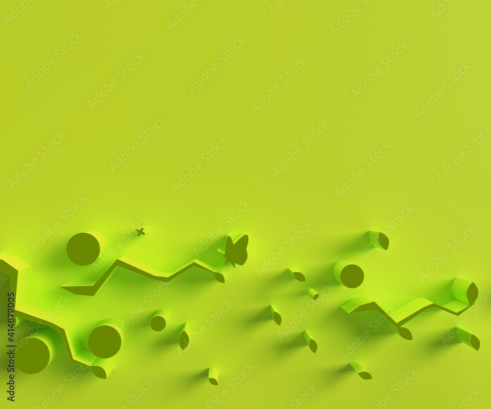 Poster 3d rendering abstract background. creative architectural concept.