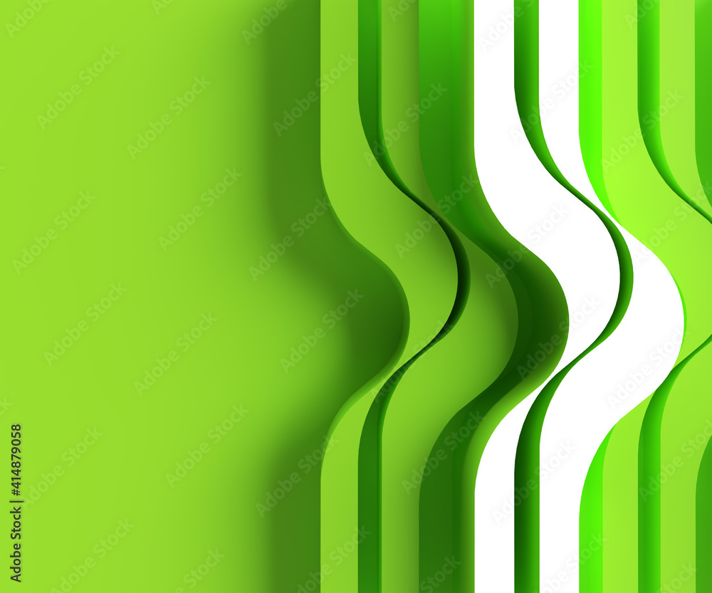 Aufkleber 3d rendering abstract background with waves. creative architectural concept.