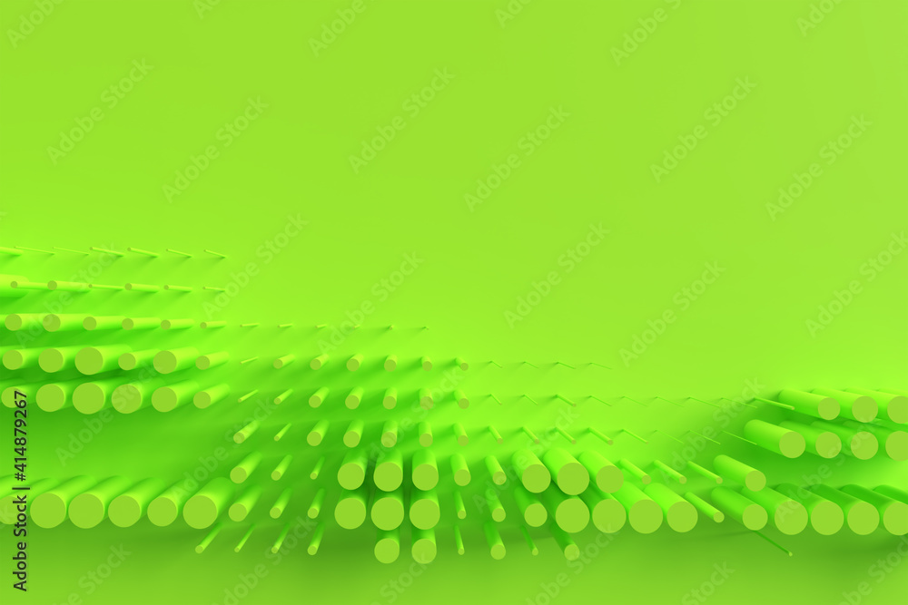 Poster abstract 3d rendering of geometric halftone background. 3d concept illustration.