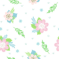 Fototapeta na wymiar Seamless floral pattern. Good for textiles, fabrics, wallpaper