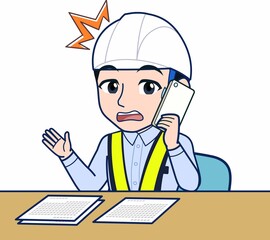 工事現場にいる誘導員