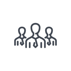 Team and Group of people line icon. Teamwork vector outline sign.