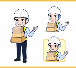 工事現場にいる誘導員