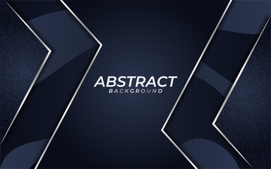 Abstract Dark navy background with overlap layer texture and Metallic lines element.