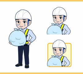 工事現場にいる誘導員