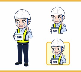 工事現場にいる誘導員