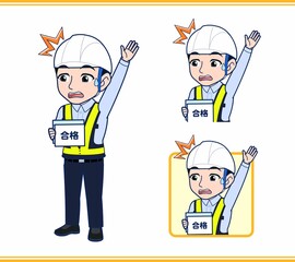 工事現場にいる誘導員