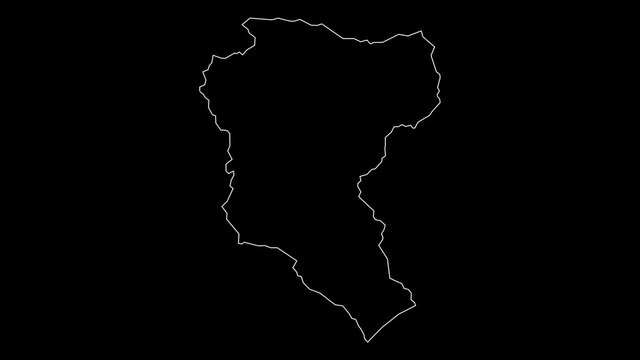 Manatuto East Timor municipality map outline animation