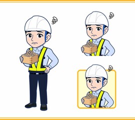 工事現場にいる誘導員