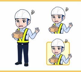 工事現場にいる誘導員