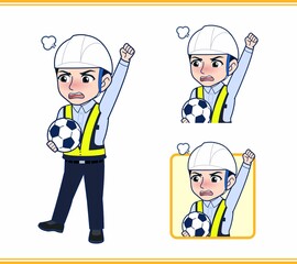 工事現場にいる誘導員