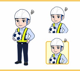 工事現場にいる誘導員