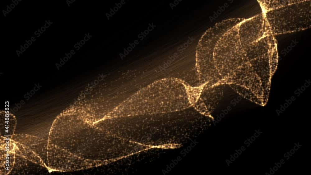 Canvas Prints 4k animated background with golden particles