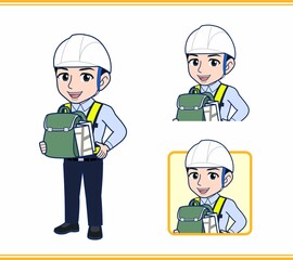 工事現場にいる誘導員