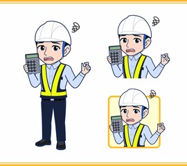 工事現場にいる誘導員