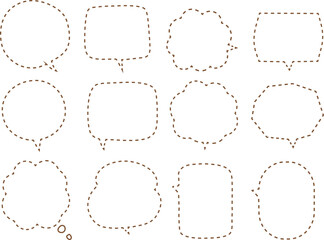 点線の吹き出し
