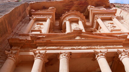 Die Fassade der Schatzkammer von Petra, Jordanien