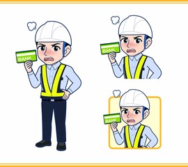 工事現場にいる誘導員