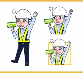 工事現場にいる誘導員