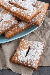 Homemade sweet typical french merveilles