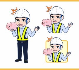 工事現場にいる誘導員