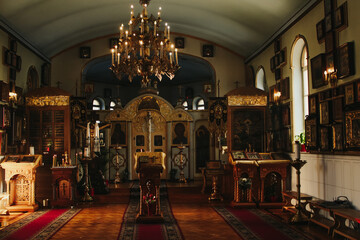Fototapeta na wymiar interior of the cathedral of st nicholas