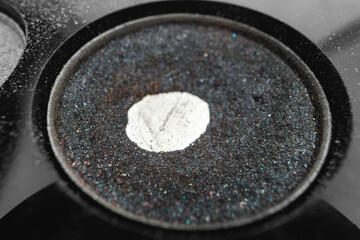 Eye make up circle eyeshadows close up