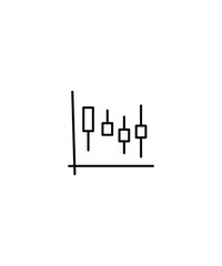 candle chart icon,vector best line icon.