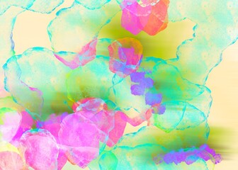 Fototapeta na wymiar Abstract watercolor background with colorful splashes.