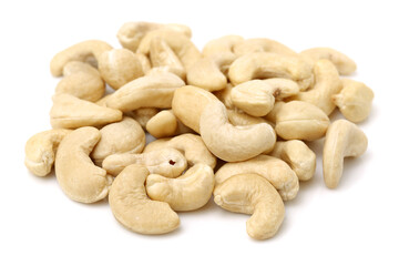 Cashew on white background 