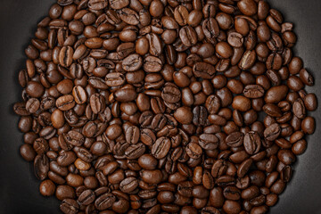 Coffee bean background, roast grain