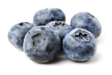 Blueberry on white background