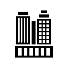 city building vector solid icon style illustration. EPS 10 