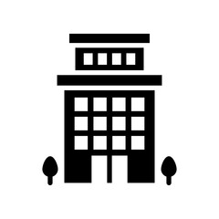 University building vector solid icon style illustration. EPS 10 