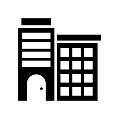 office building vector solid icon style illustration. EPS 10 