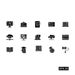 Online School Icon Vector. Education Symbol Vector