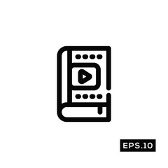 Online School Line Icon Vector. Education Symbol Vector