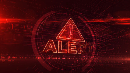 Alert warning symbol abstract 3d illustration