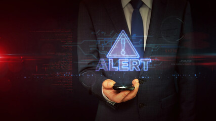 Alert warning symbol abstract 3d illustration