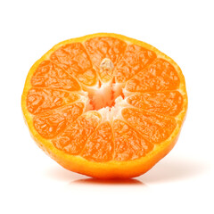 Orange fruit on the white background 