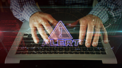 Alert warning symbol abstract 3d illustration
