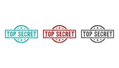 Obraz premium Top secret confidential stamp and stamping