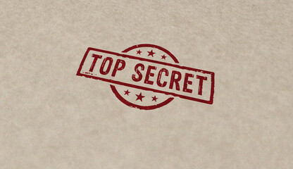 Fototapeta na wymiar Top secret confidential stamp and stamping