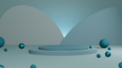 blue stage background