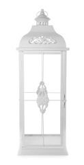 Decorative lantern isolated on white. Interior element