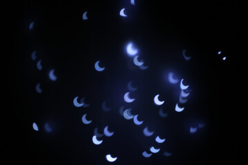 Beautiful crescent shaped lights on dark background