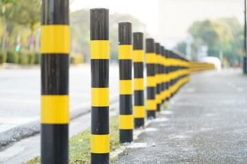 Steel pipe warning column, road divider, isolation column, crash barrier, fence post, iron pillar, crash pier, iron pillar, fixed