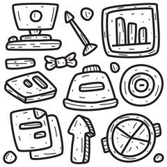 business cartoon doodle coloring design