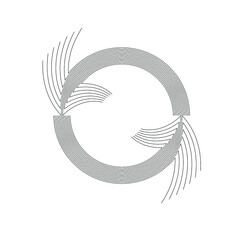 Lines in Circle Form . Spiral Vector Illustration .Technology round. Wave Logo . Design element . Abstract Geometric shape .